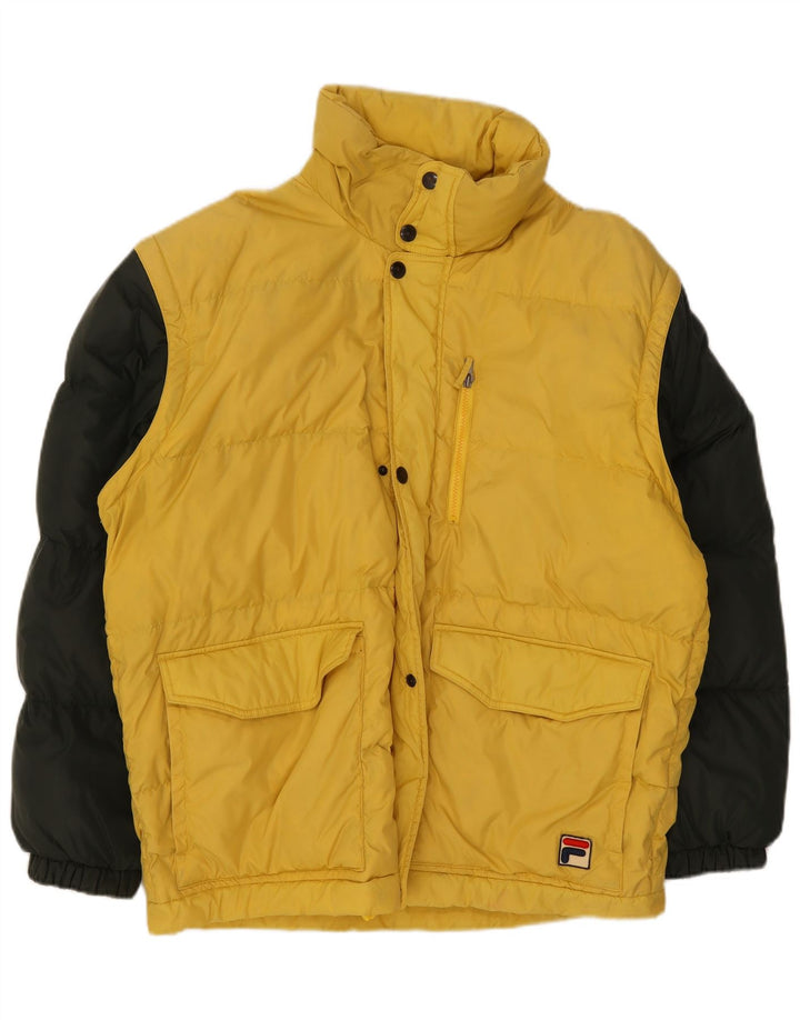 Fila Polstret Herrejakke UK 38 Medium Yellow Colourblock