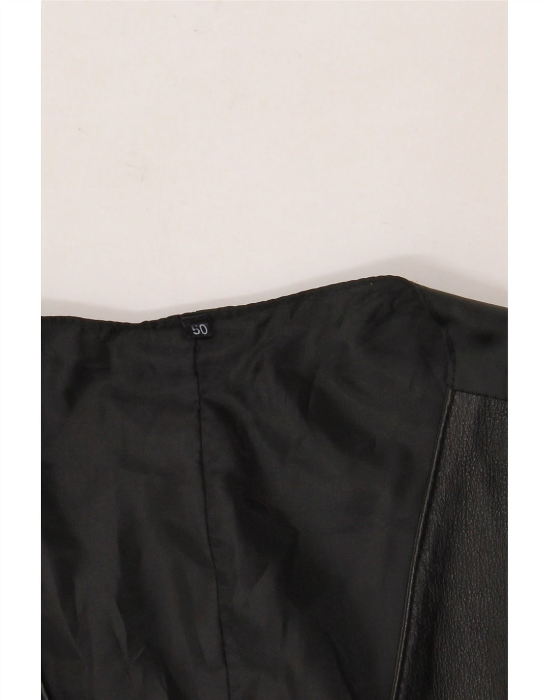 Vintage herre lædervest medium sort