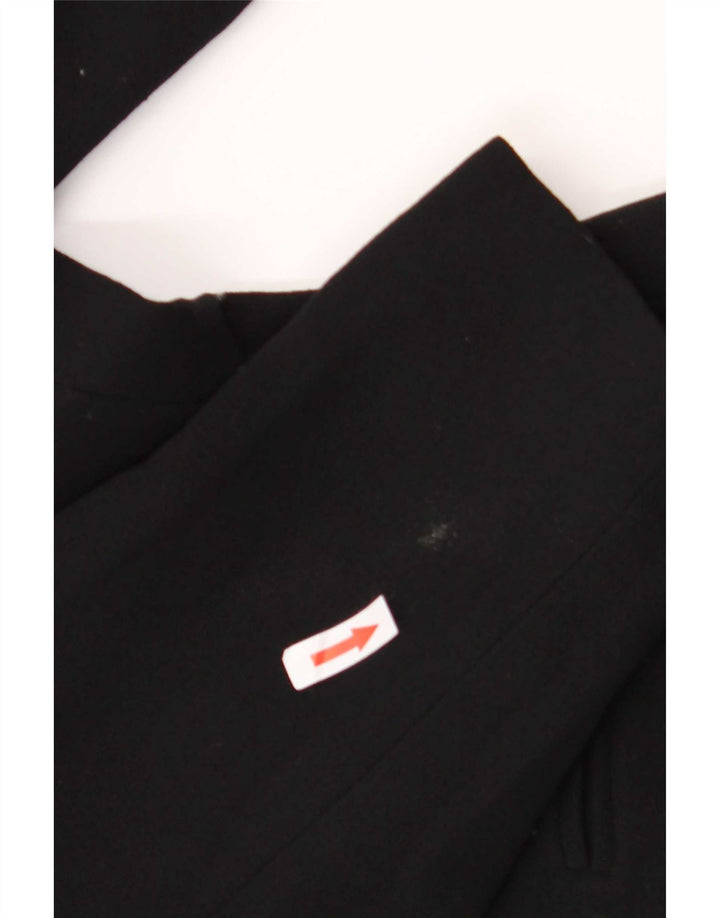 Max Mara Dame 1 Knap Blazer Jacket UK 16 Large Black Virgin Wool