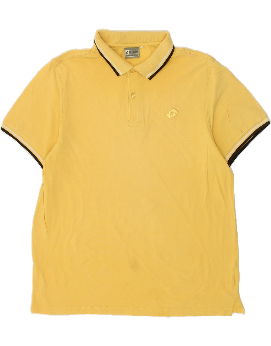 LOTTO Mens Polo Shirt Medium Yellow Vintage Lotto and Second-Hand Lotto from Messina Hembry 