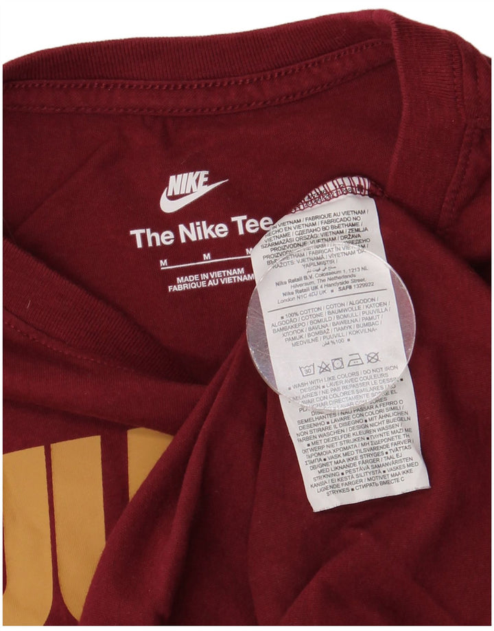 NIKE grafisk t-shirt til mænd, medium Bourgogne bomuld
