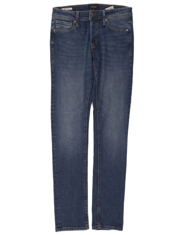 Jack & Jones Herre GLENN Slim Jeans W30 L34 Blå Bomuld