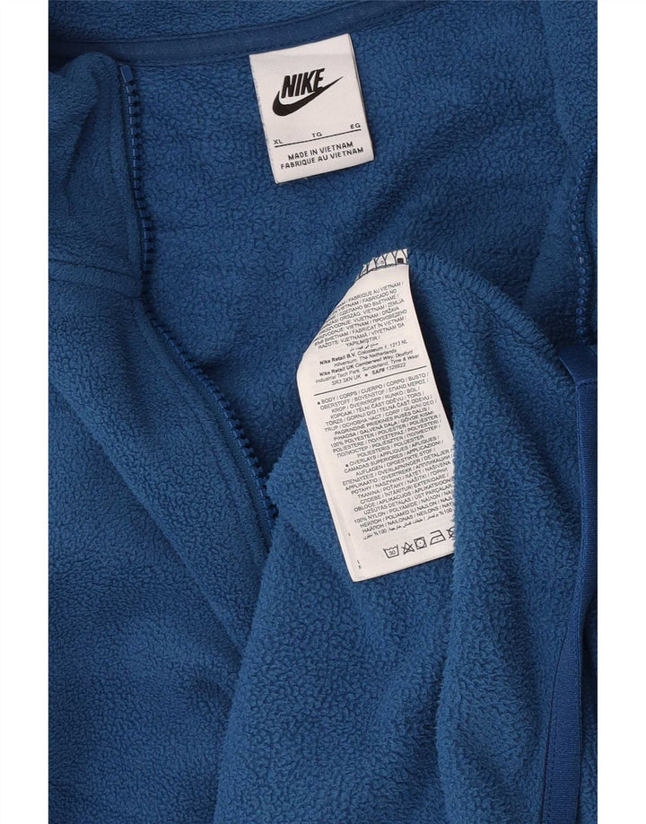 Nike Fleece Jumper med lynlås til mænd XL Blå polyester