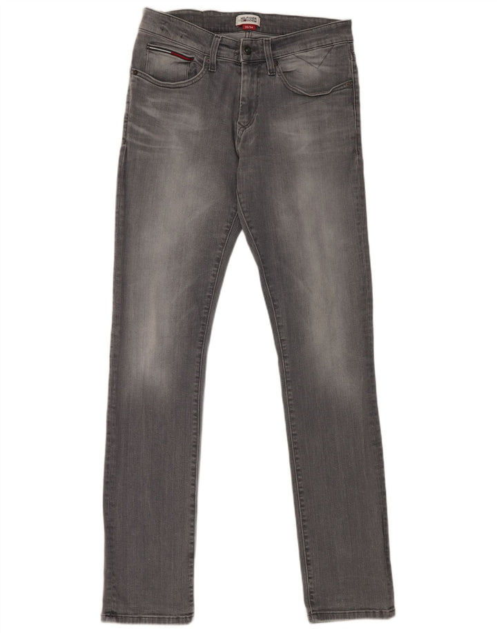 Tommy Hilfiger Herre Slim Jeans W33 L34 Grå Bomuld