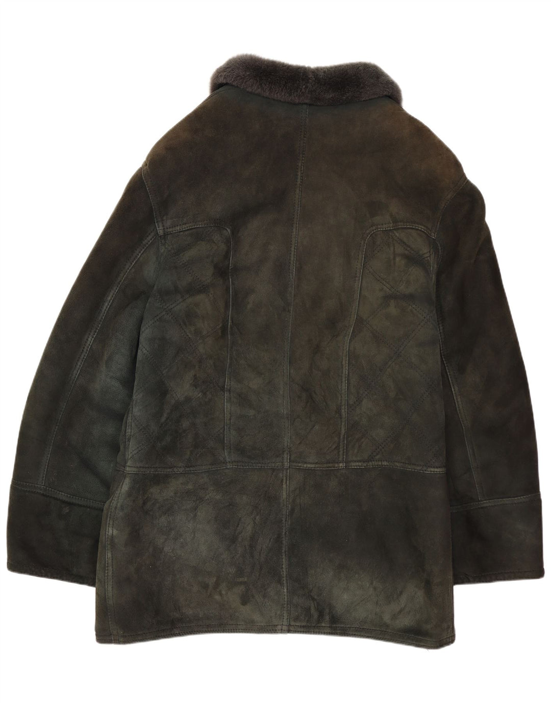 Dibi Herre Shearling Jacket UK 40 Large Green