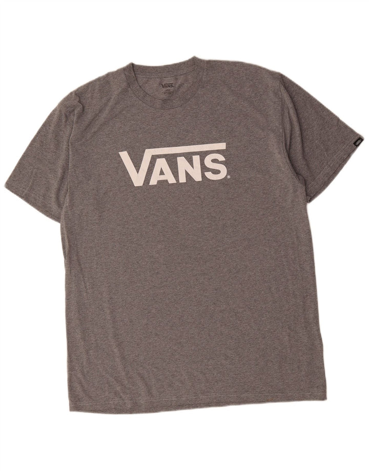 Vans Herre Grafisk T-Shirt Top Stor Grå Bomuld