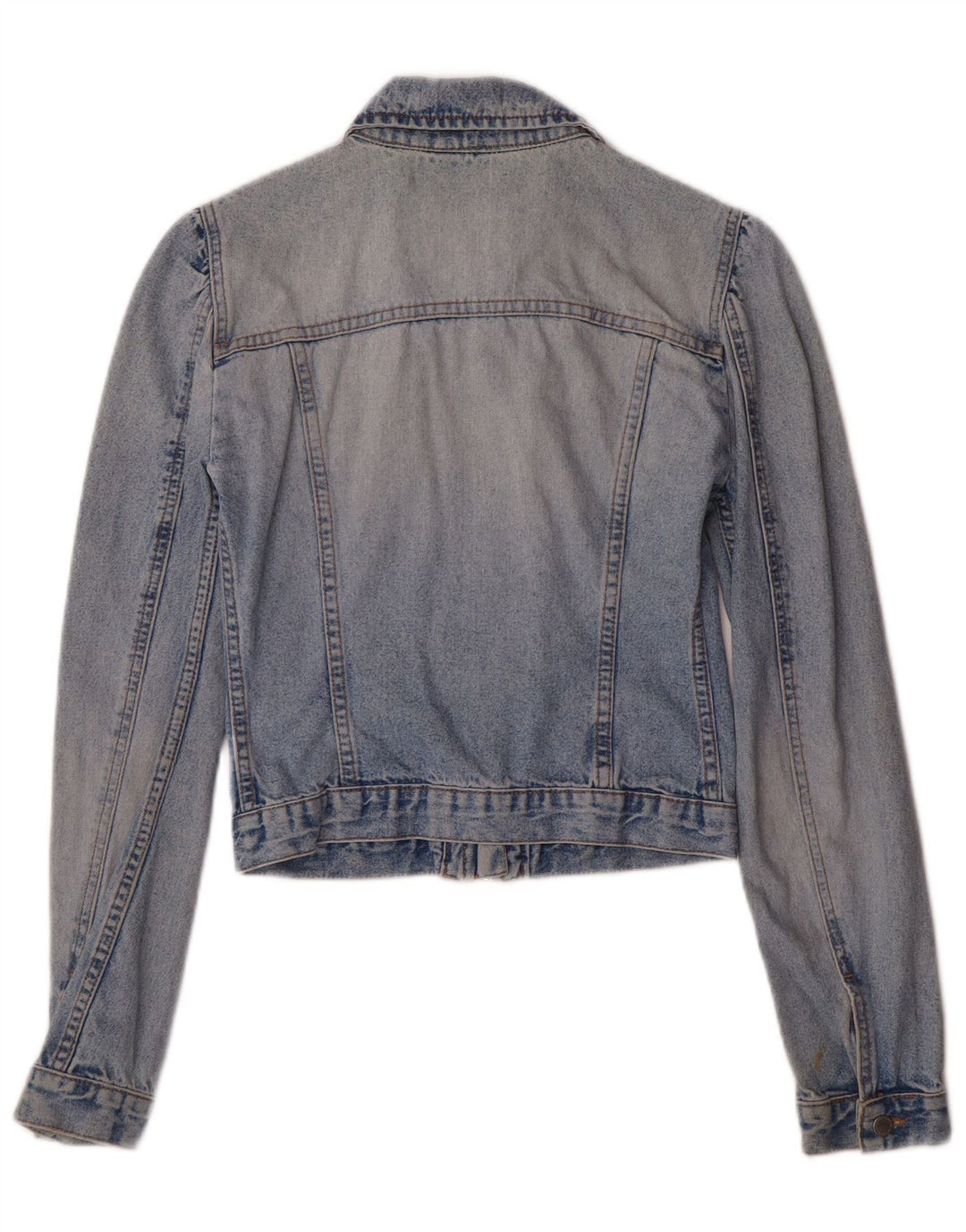 United Colors of Benetton Dame Crop Denim Jacket UK 6 XS Blue Classic