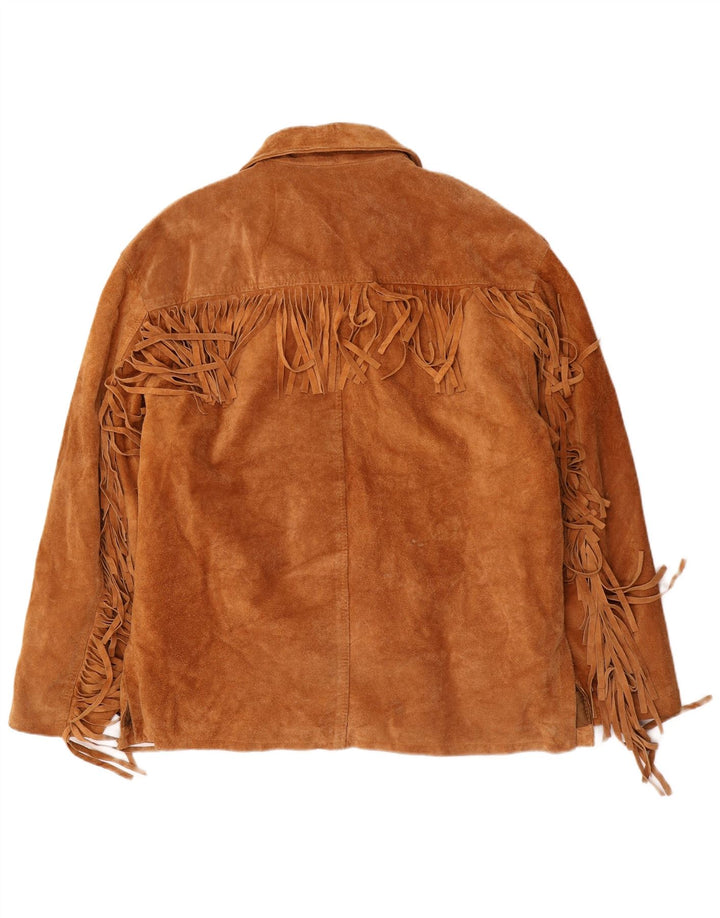Antica Pelleria Herre ruskindsjakke IT 48 Medium Brown Cowboy