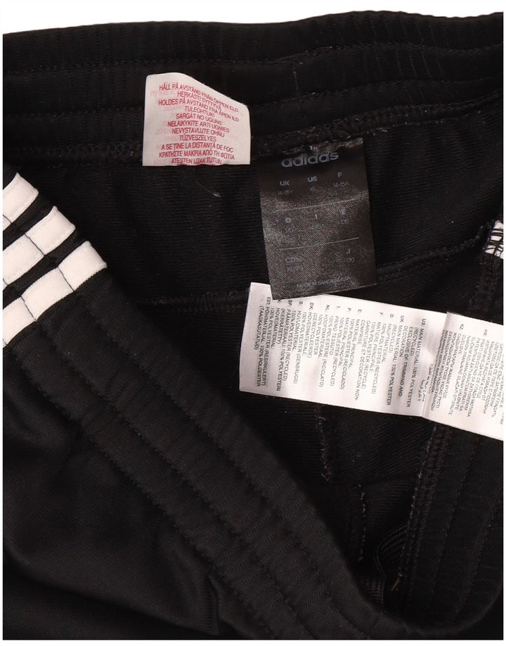 ADIDAS Boys Tracksuit Trousers 14-15 Years  Black Polyester