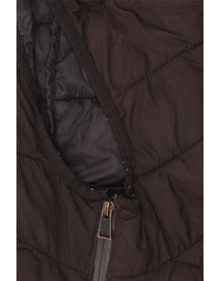 Champion Dame hættepolstret jakke UK 10 Lille sort polyester