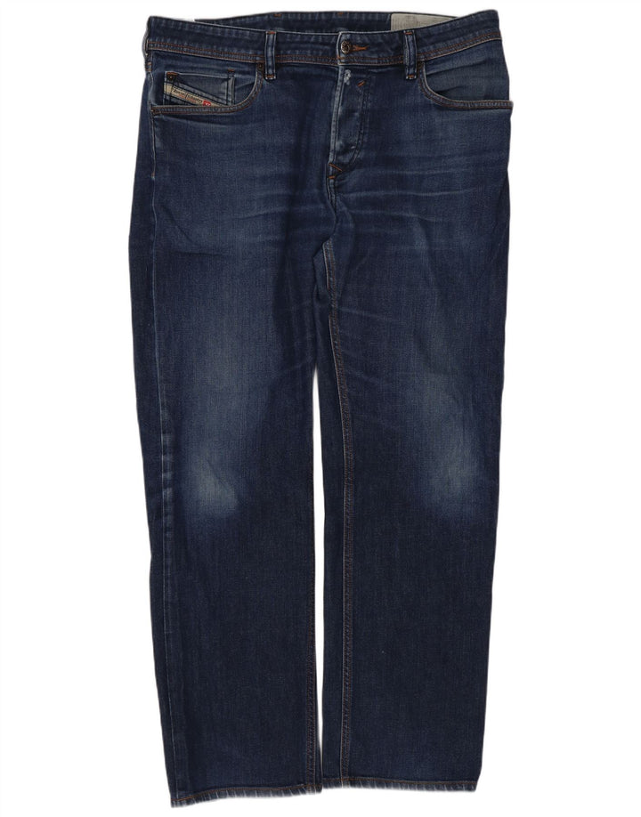 Diesel Herre Waykee Regular Straight Jeans W34 L28 Blå Bomuld