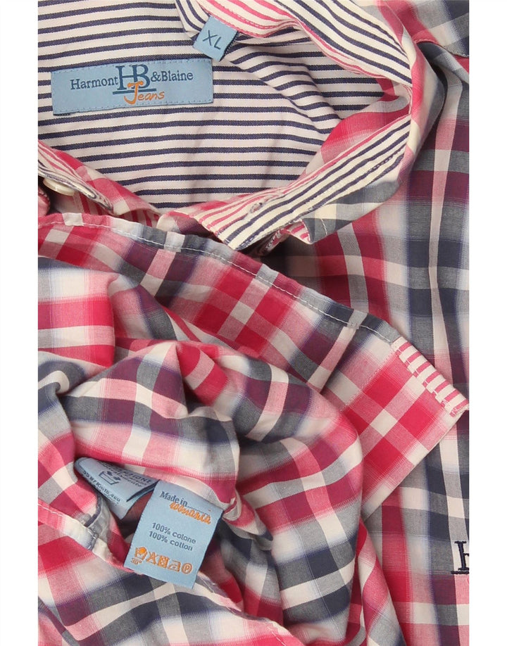 Harmont & Blaine herreskjorte XL Pink ternet bomuld