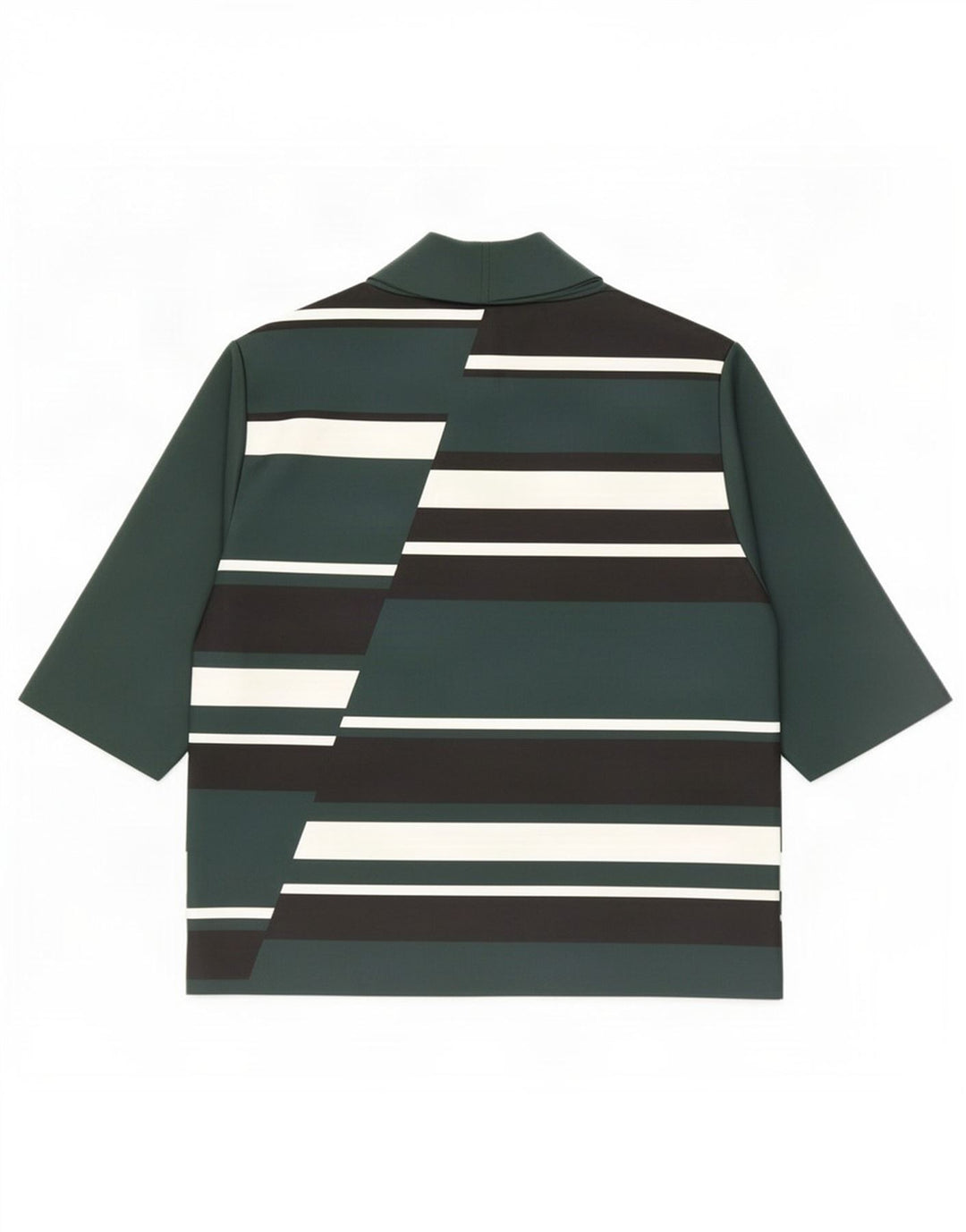 Zara Damebluse Top UK 12 Medium Grøn Colourblock Polyester