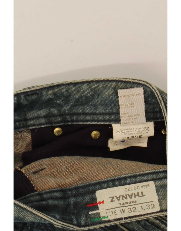 Diesel Herre Thanaz Cropped Jeans W32 L24 Blå Bomuld