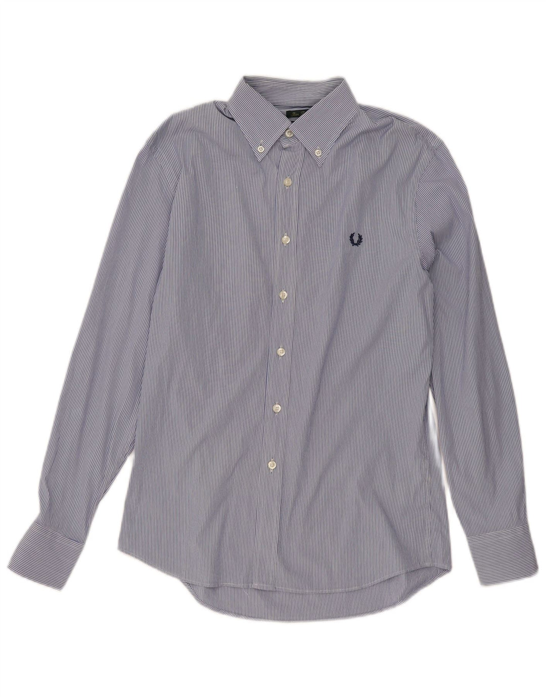 Fred Perry Herre Slim Fit skjorte Medium blå stribet bomuld Classic