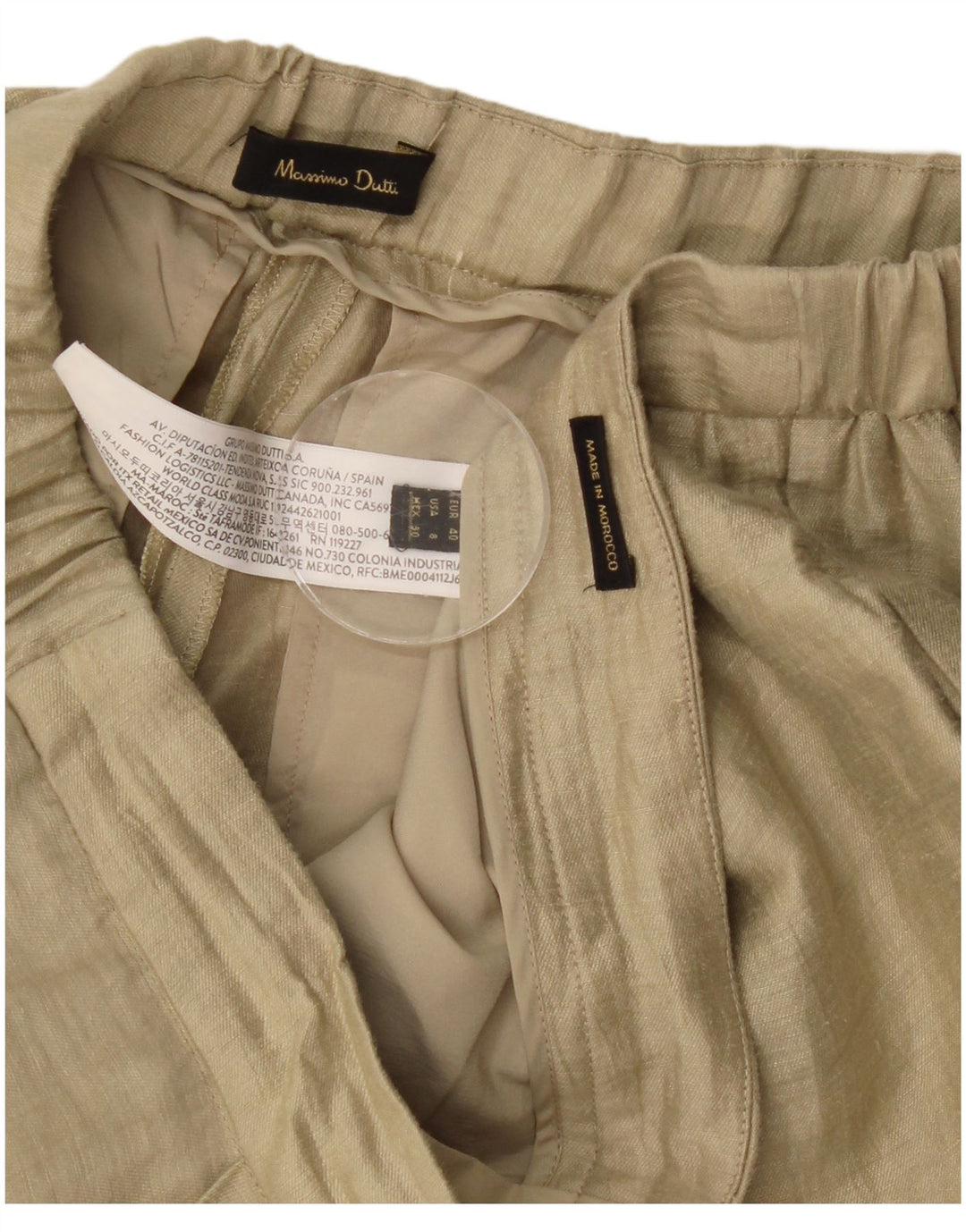 Massimo Dutti Dame Lige Chinobukser EU 40 Medium W30 L28 Beige