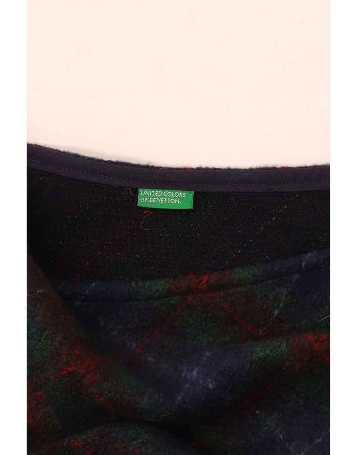 Benetton Dame Maxi Nederdel W28 Medium Blue Check