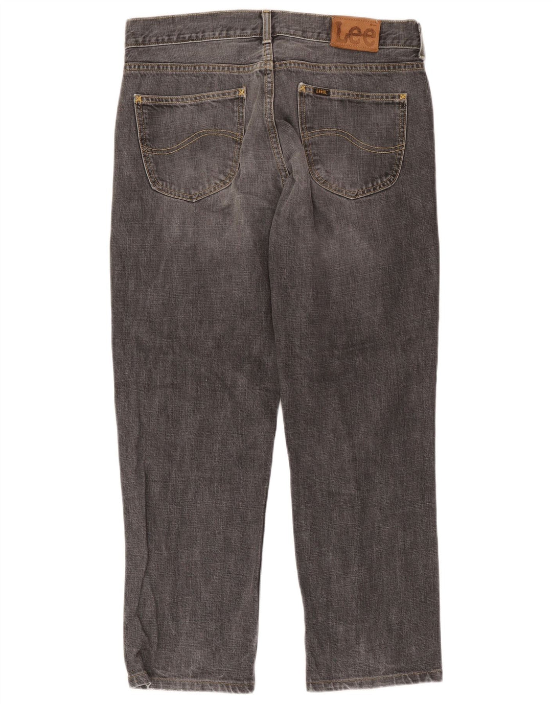 Lee Mens Seattle Straight Jeans W36 L28 Grå Bomuld