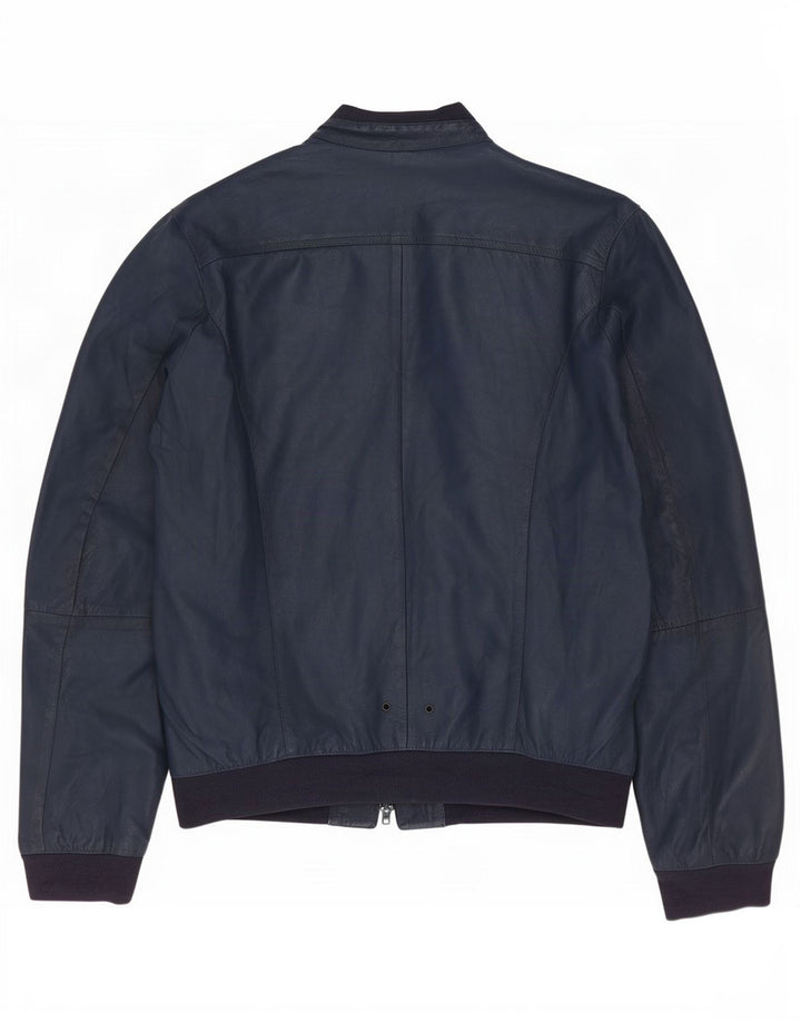 SVÆRD. 6.6.44 Herre Bomber Læderjakke IT 52 Large Navy Blue