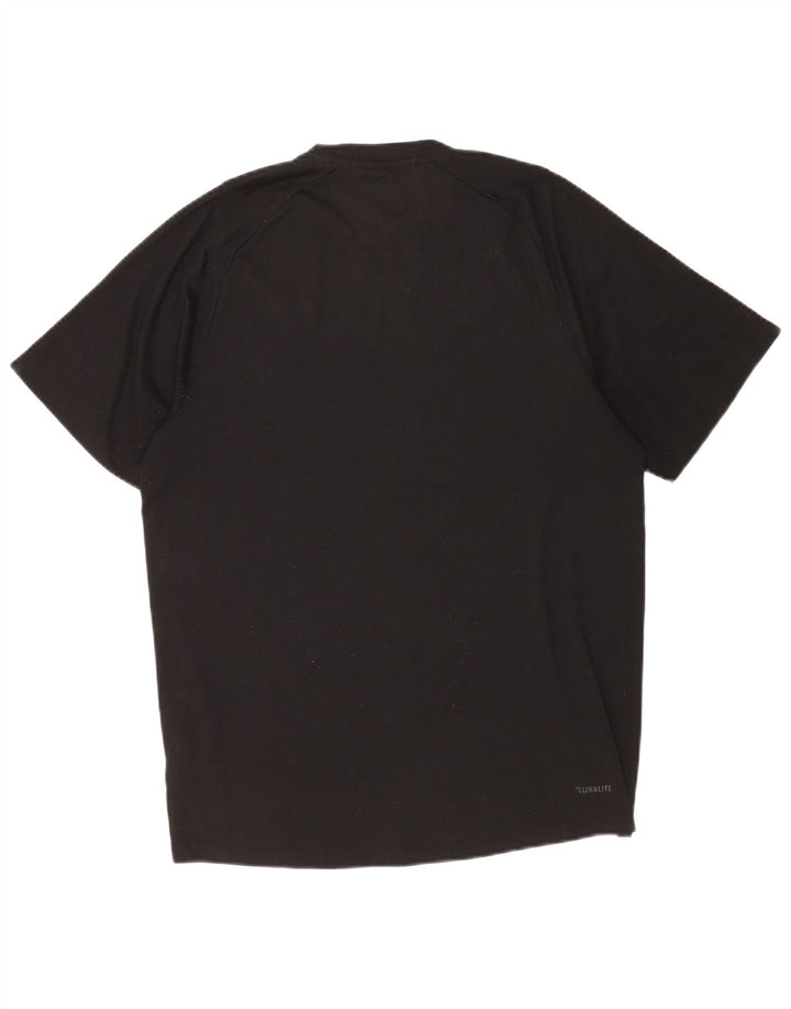 ADIDAS Herre Climalite T-Shirt Top Medium Sort Polyester