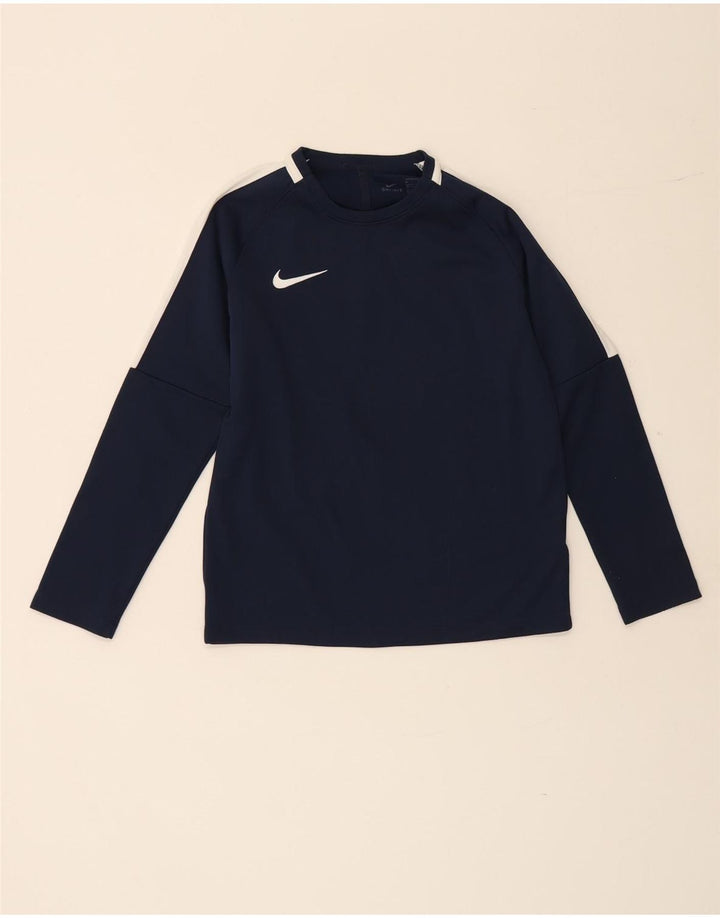 Nike Boys Dri Fit Top Langærmet 10-11 år Medium Navyblå Polyester