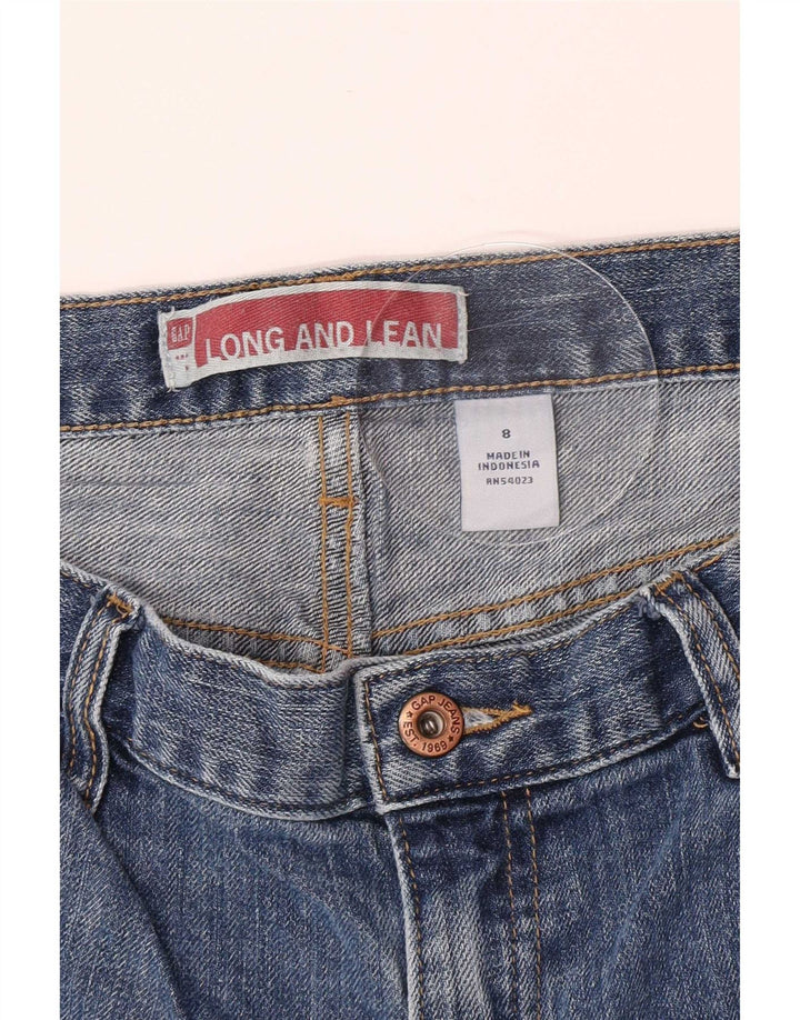 Gap Dame Long and Lean Bootcut Jeans US 8 Medium W30 L29 Blue Cotton