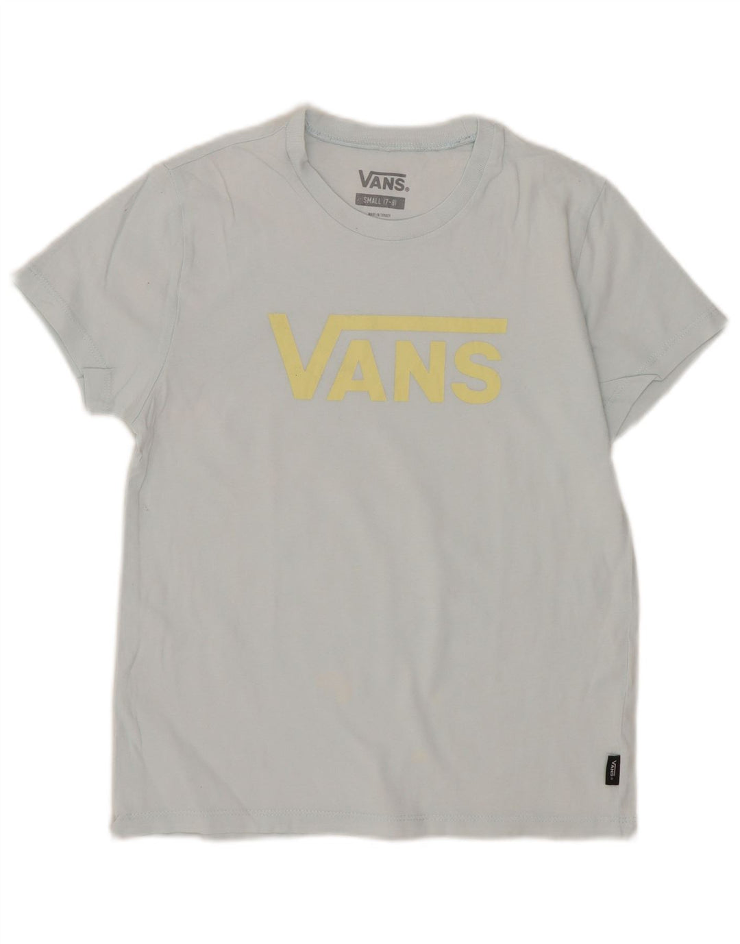 Vans Boys Grafisk T-Shirt Top 7-8 år Lille Blå