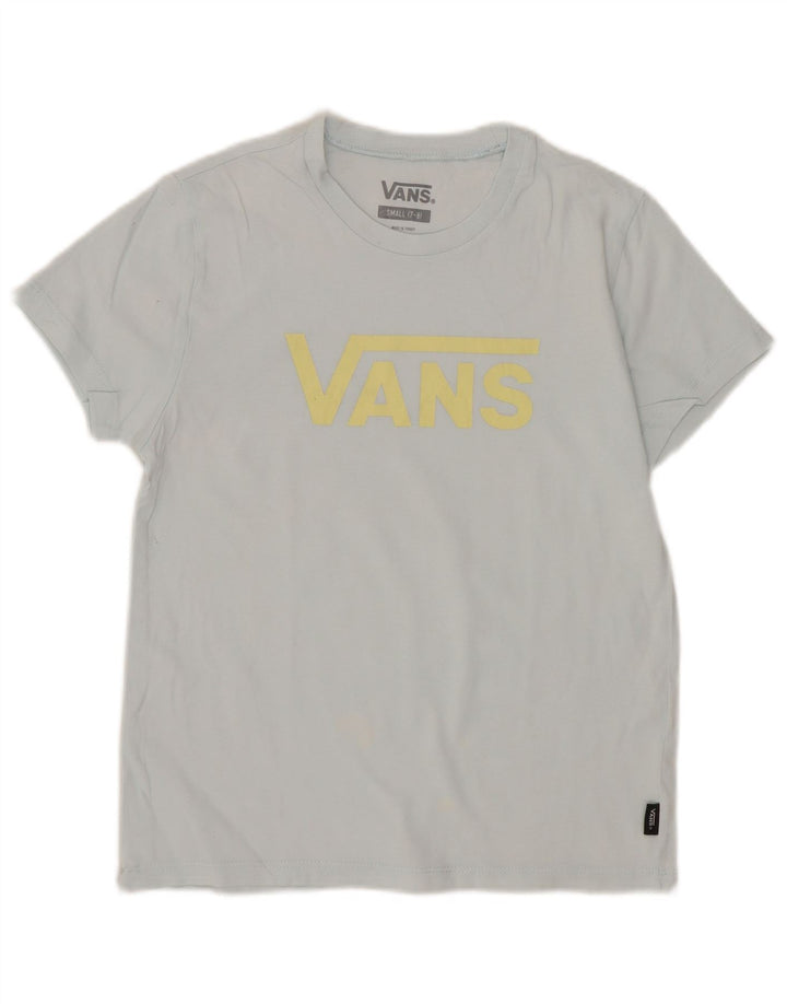 Vans Boys Grafisk T-Shirt Top 7-8 år Lille Blå