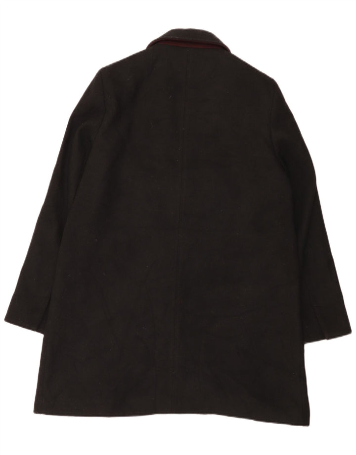 Topshop Dame Overfrakke UK 12 Medium Sort Polyester