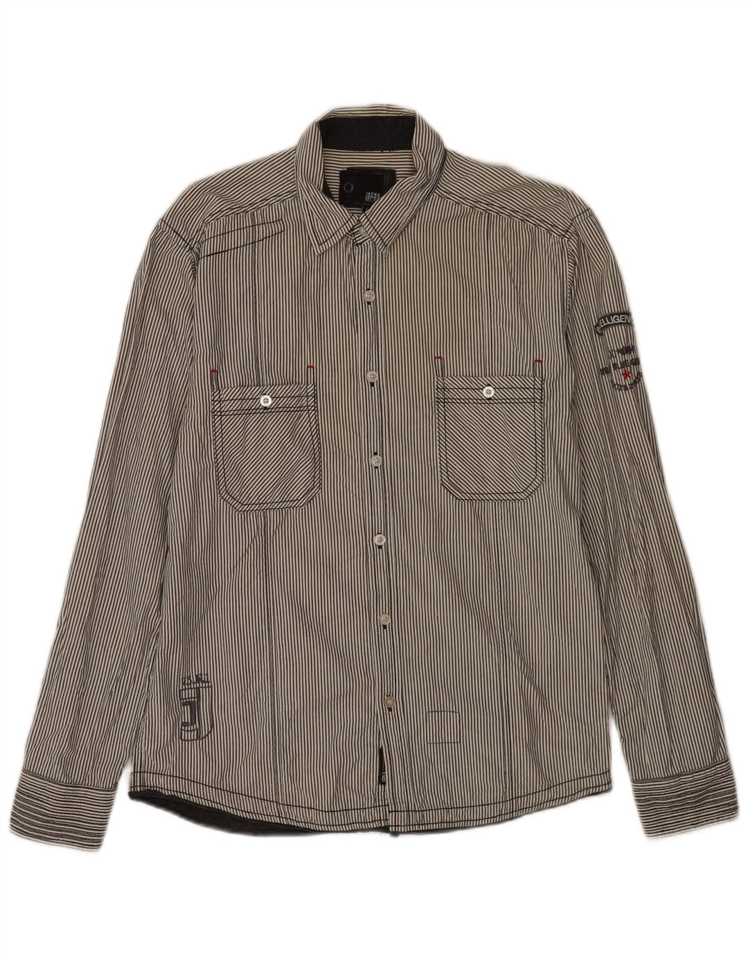 Jack & Jones herreskjorte stor marineblå stribet