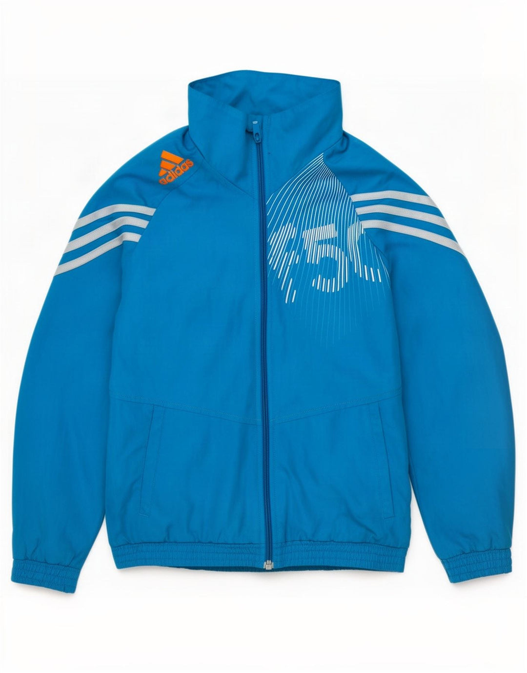 Adidas drenge F50 grafisk træningsdragt topjakke 11-12 år blå polyester