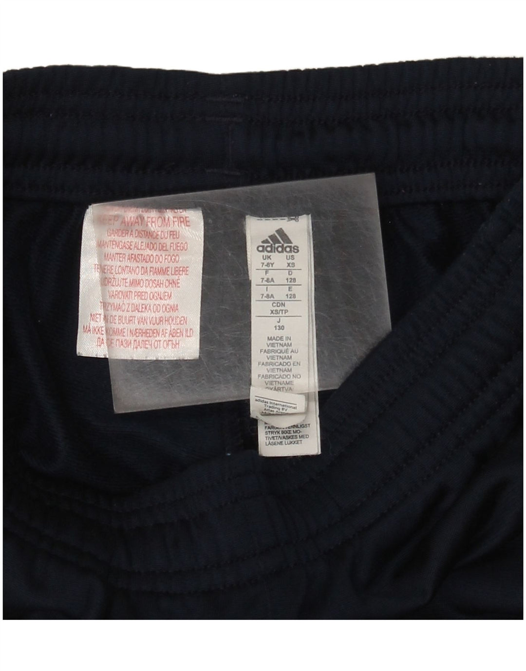 Adidas Boys Joggers Træningsdragt Bukser 7-8 år Navy Blue Polyester