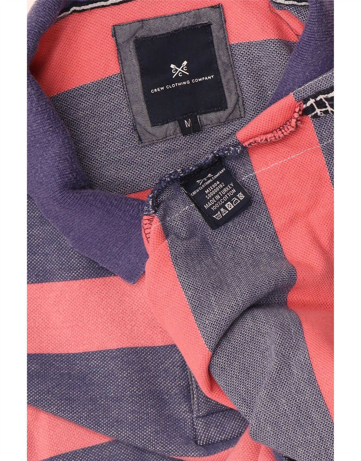 Besætningstøj Herre poloshirt Medium marineblå stribet bomuld