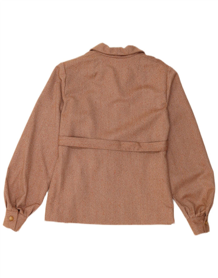Vintage kvinders 2-delt nederdelsæt UK 12 Medium W30 Brun