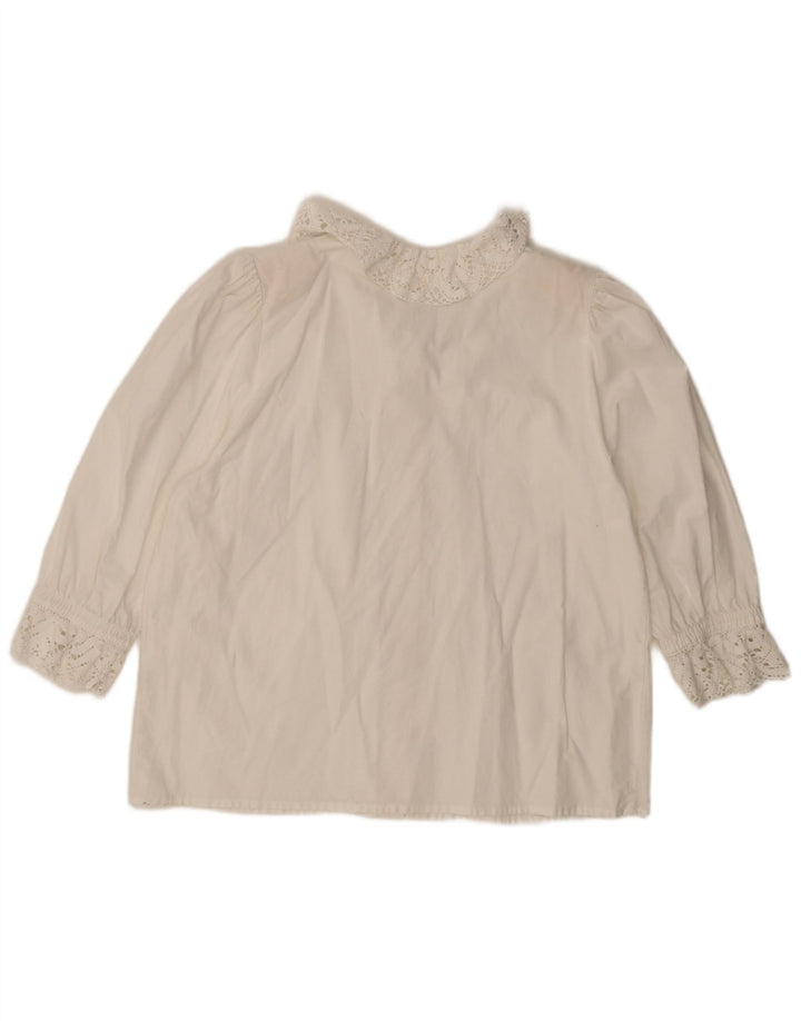 Distler skjortebluse med 3/4 ærmer til kvinder EU 48 2XL Hvid