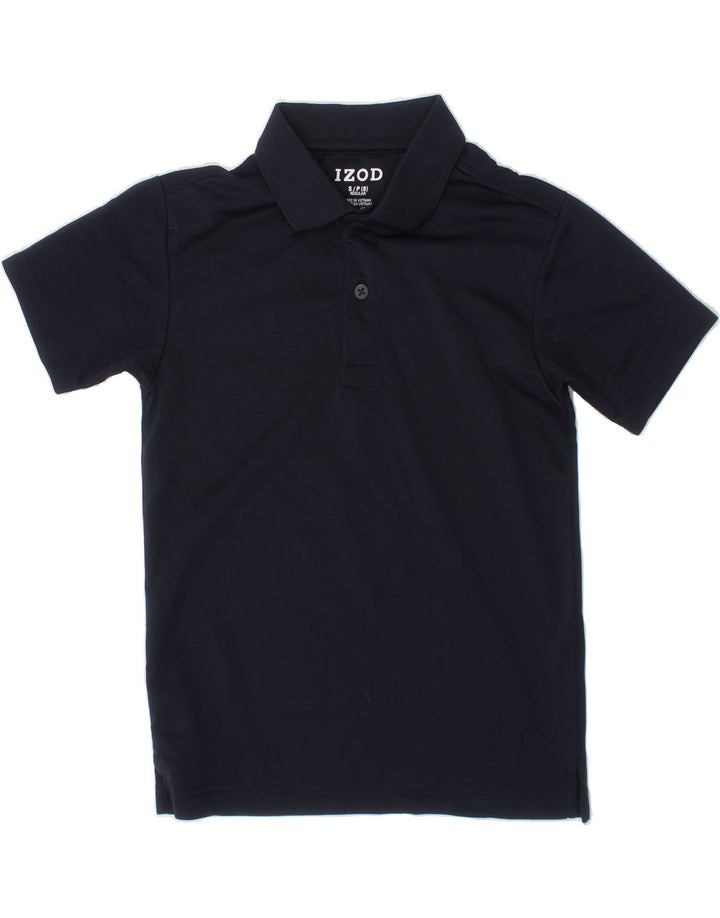 IZOD Boys Polo Shirt 7-8 Years Small  Navy Blue Polyester Vintage Izod and Second-Hand Izod from Messina Hembry 