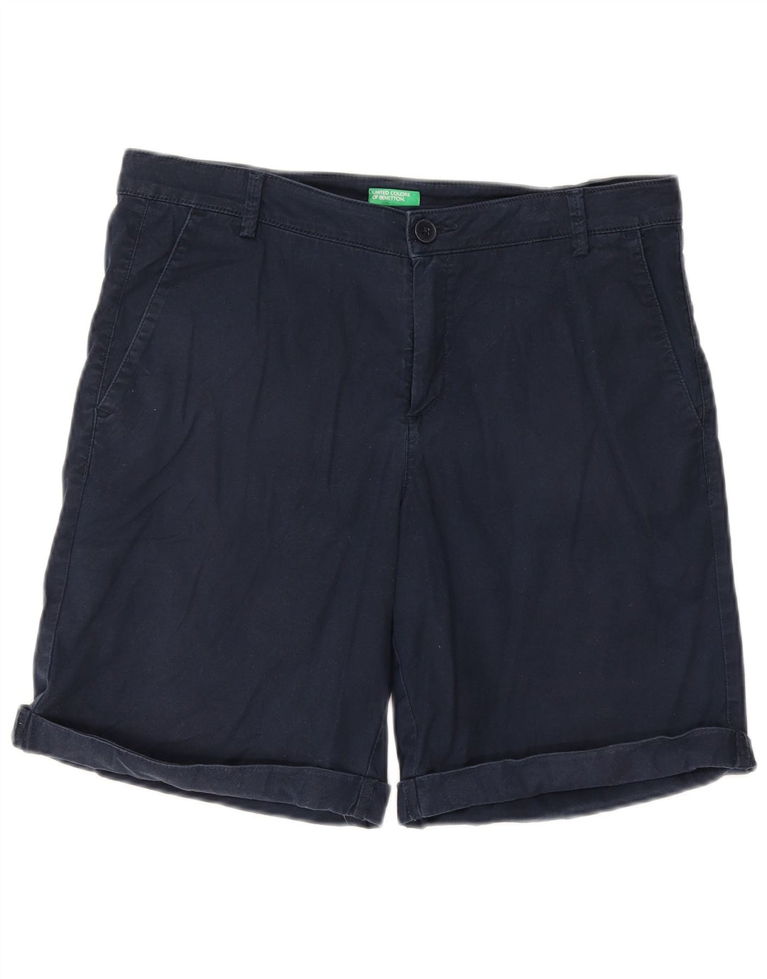 BENETTON chinoshorts til kvinder W32 store marineblå