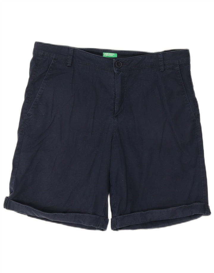 BENETTON chinoshorts til kvinder W32 store marineblå