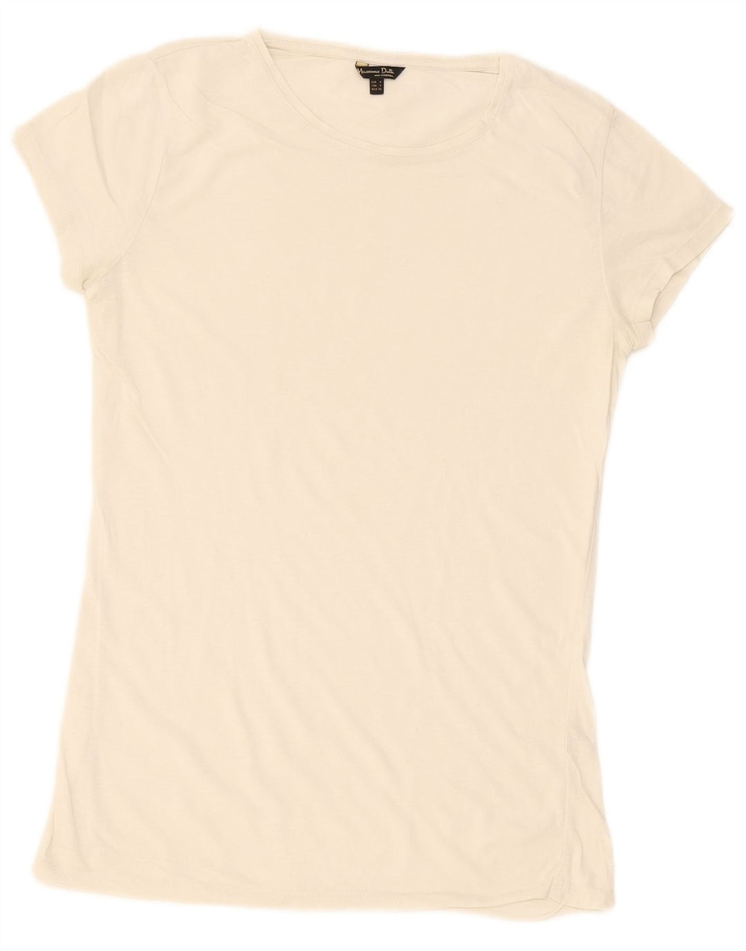 Massimo Dutti Dame T-Shirt Top UK 10 Small Off White