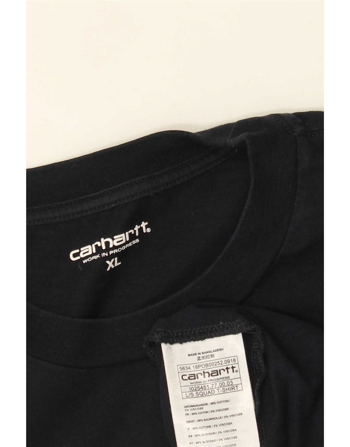 Carhartt herre top langærmet XL marineblå bomuld