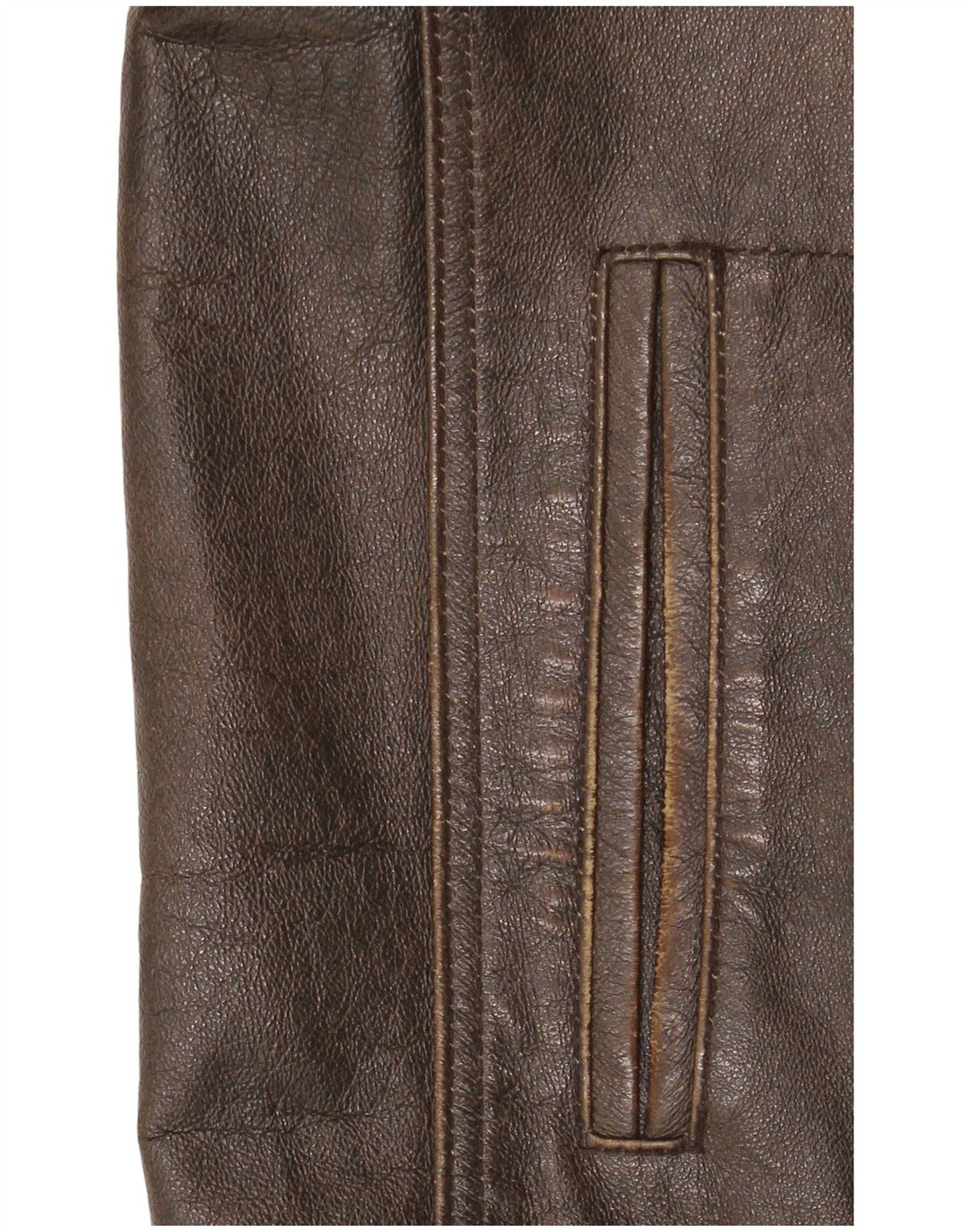 Route 66 Herre Læderjakke UK 40 Stor Brun Læder