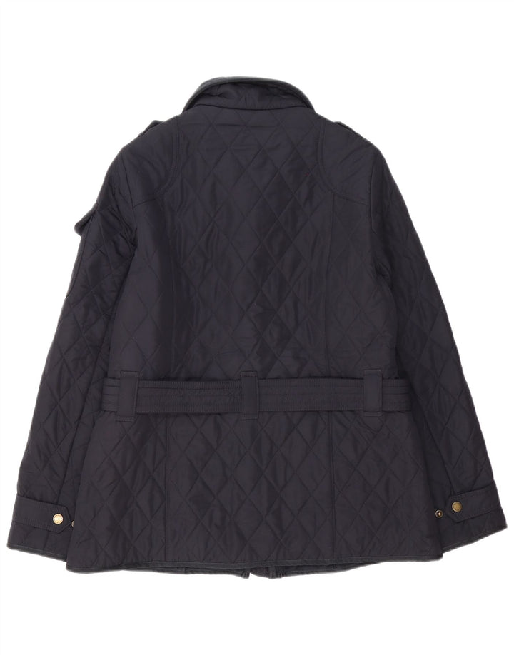 Barbour Quiltet jakke til kvinder UK 14 Large Navy Blue