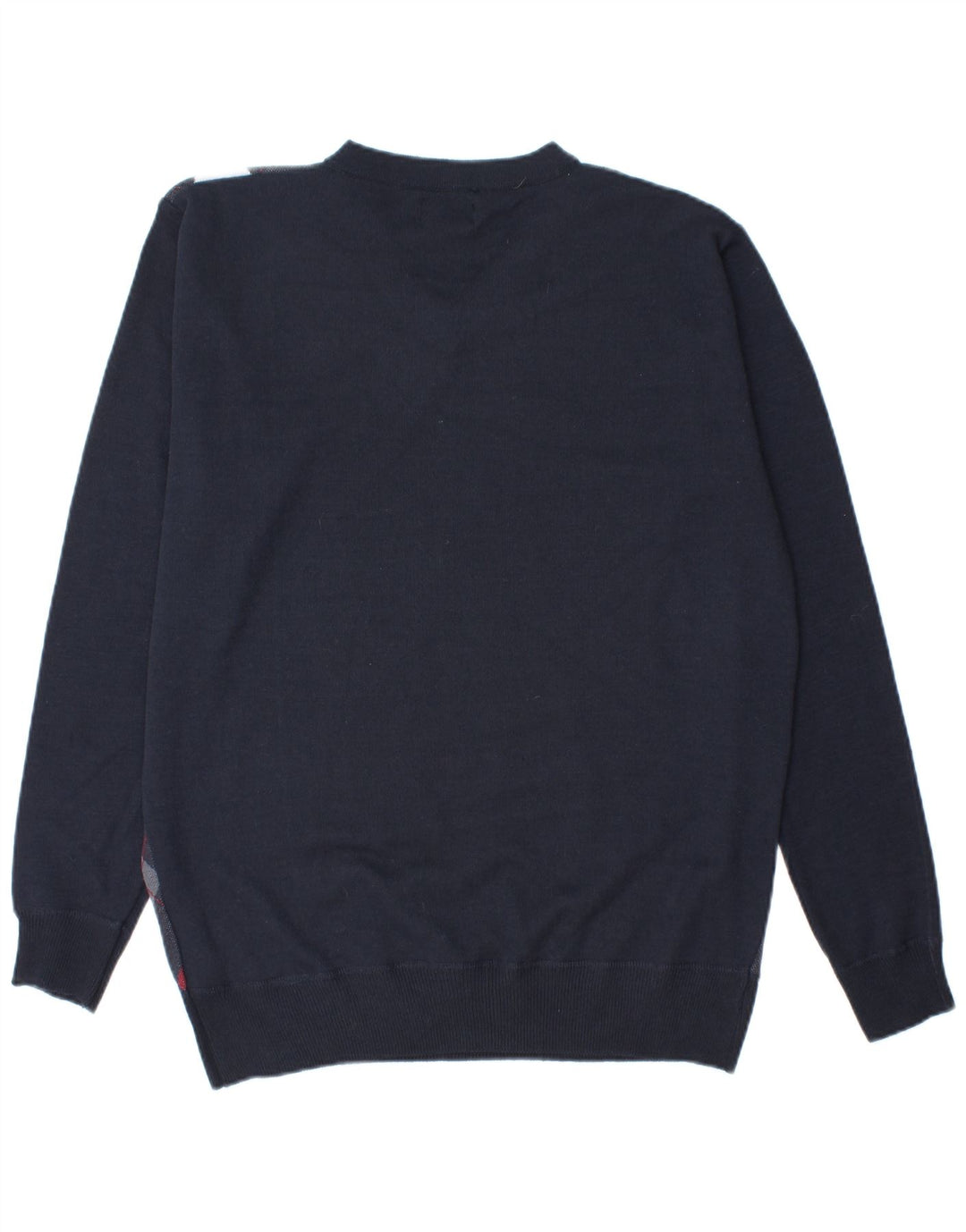 Pierre Cardin Herre V-hals trøje Sweater Large Navy Blue Argyle/Diamond