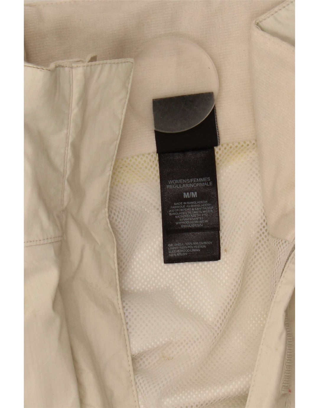 The North Face Regnjakke med hætte til kvinder UK 14 Medium White Nylon