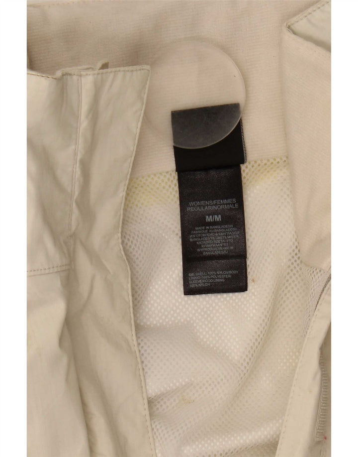 The North Face Regnjakke med hætte til kvinder UK 14 Medium White Nylon