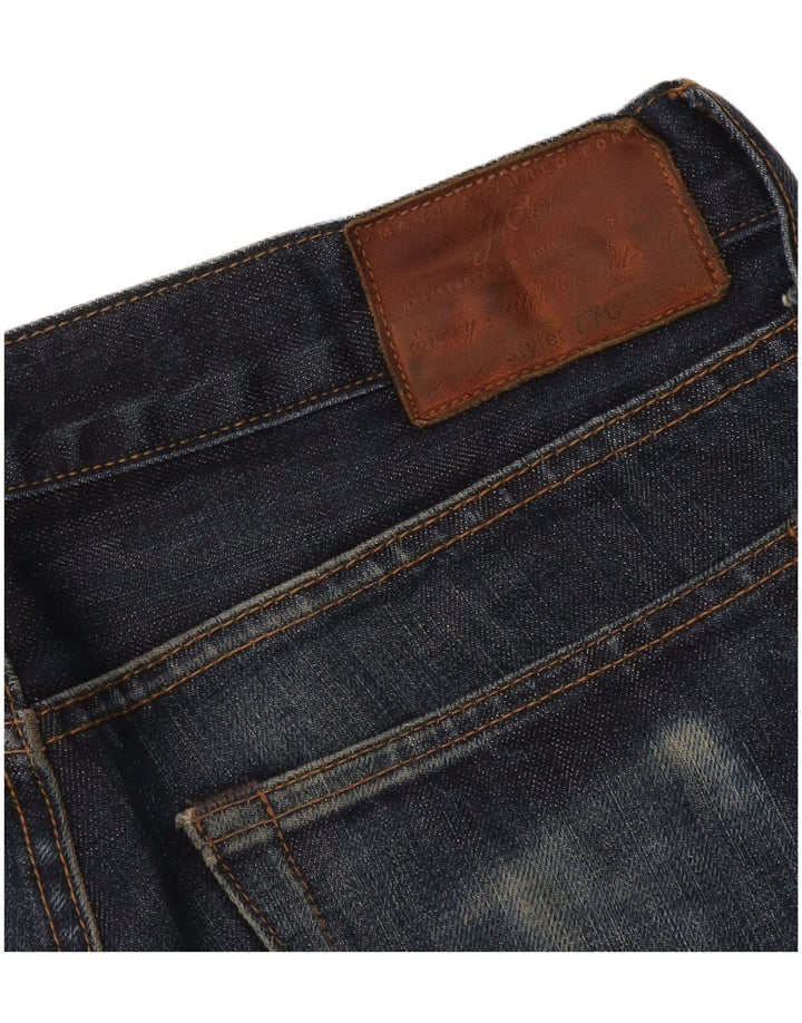 J. CREW Herre 770 lige jeans W34 L30 Marineblå