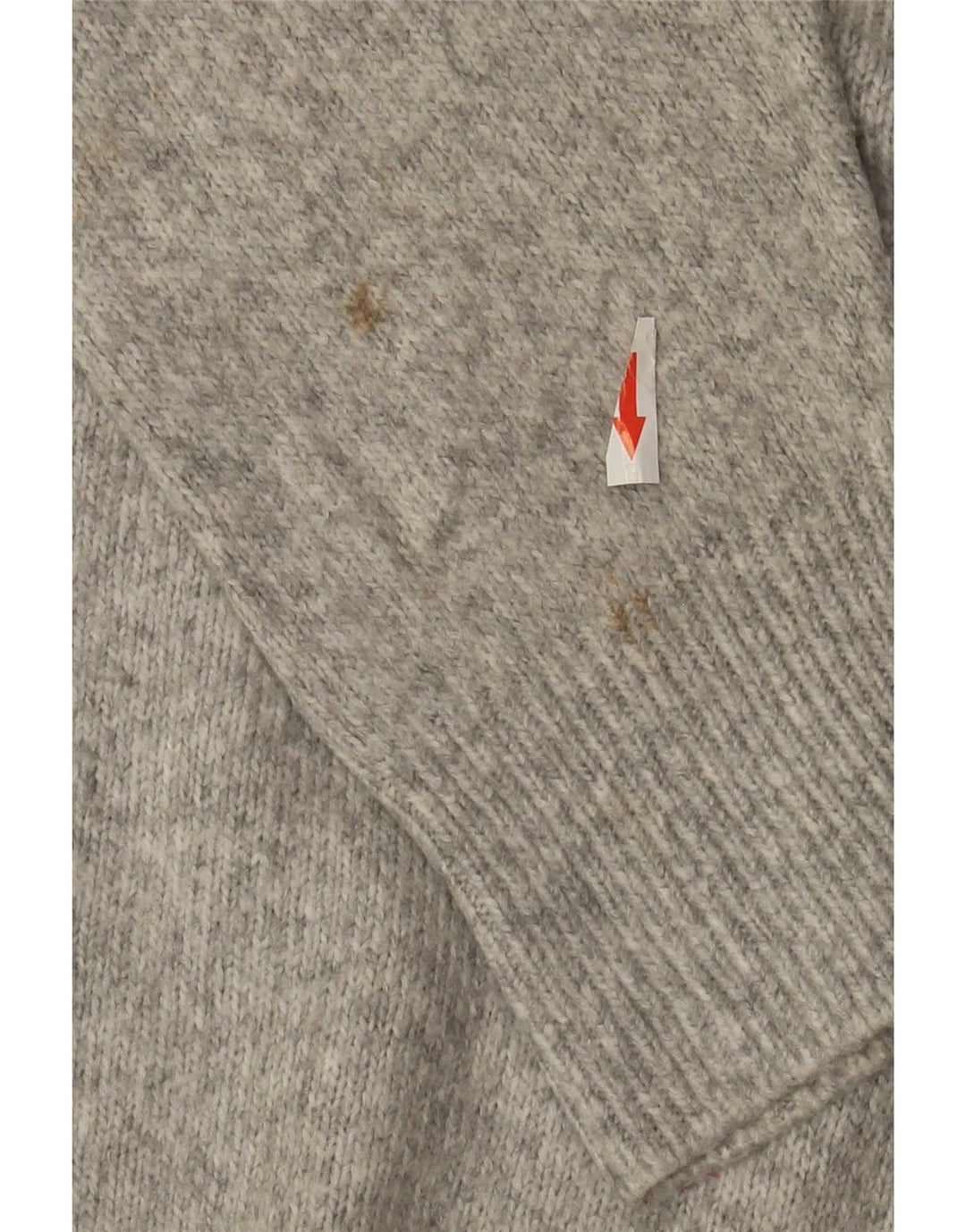 Zara Dame Oversized V-hals sweater UK 10 Small Grey Flecked