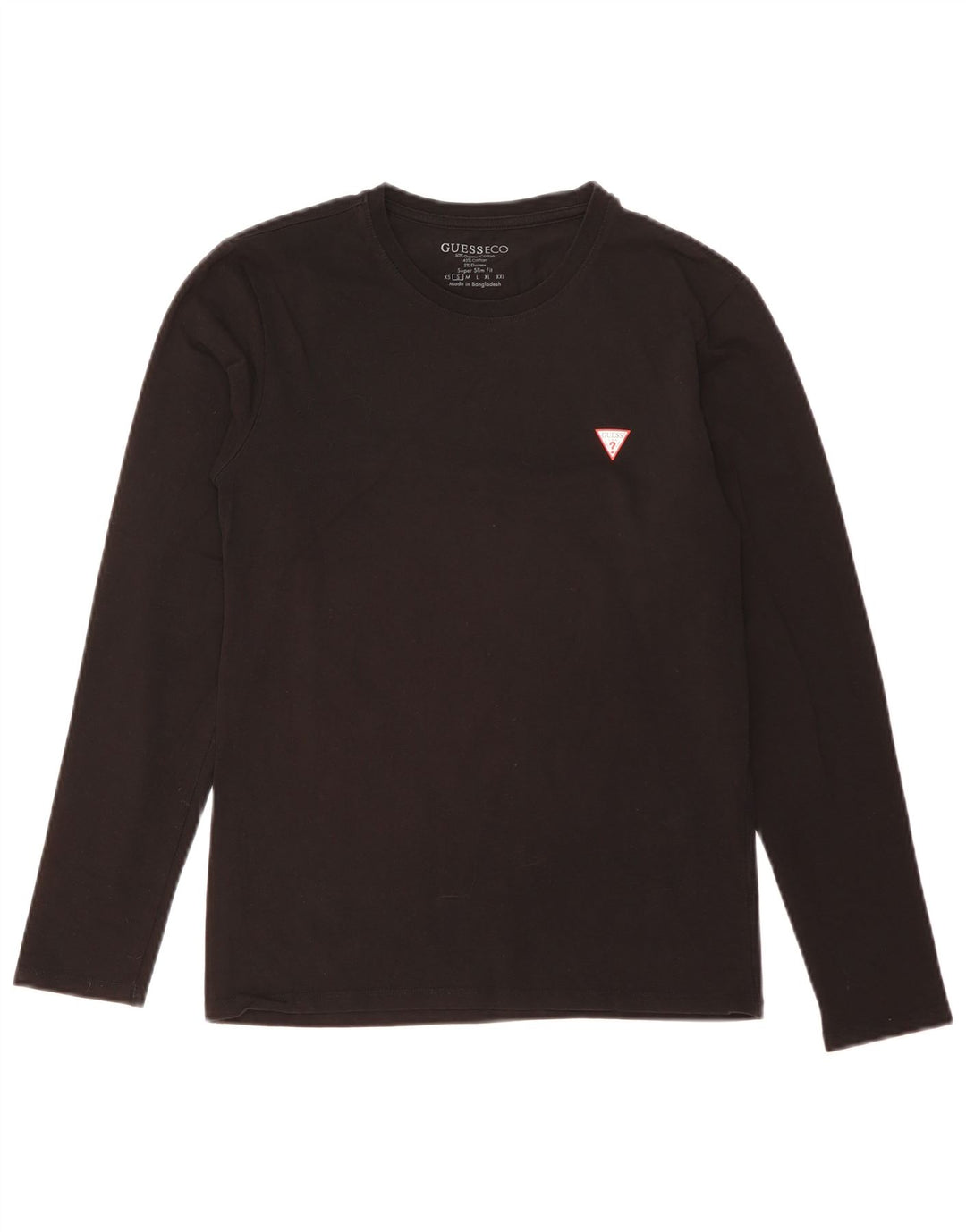 Guess Herre Super Slim Fit Top Langærmet Lille Sort Bomuld
