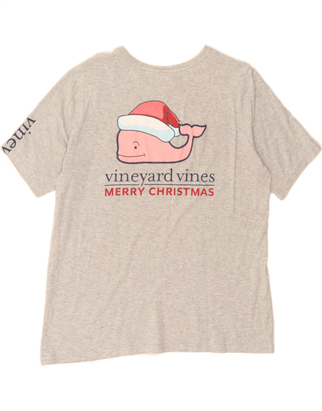 VINEYARD VINES Mens Graphic T-Shirt Top Large Grey Cotton Vintage Vineyard Vines and Second-Hand Vineyard Vines from Messina Hembry 