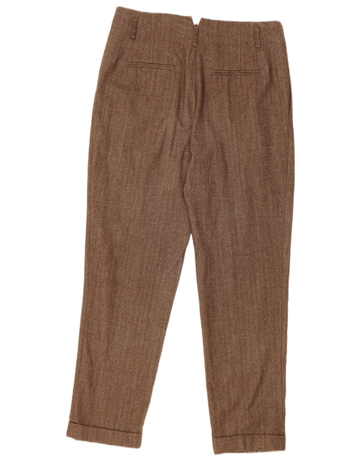 Zara Womens Pegged Casual Bukser Medium W28 L28 Brun sildebensuld
